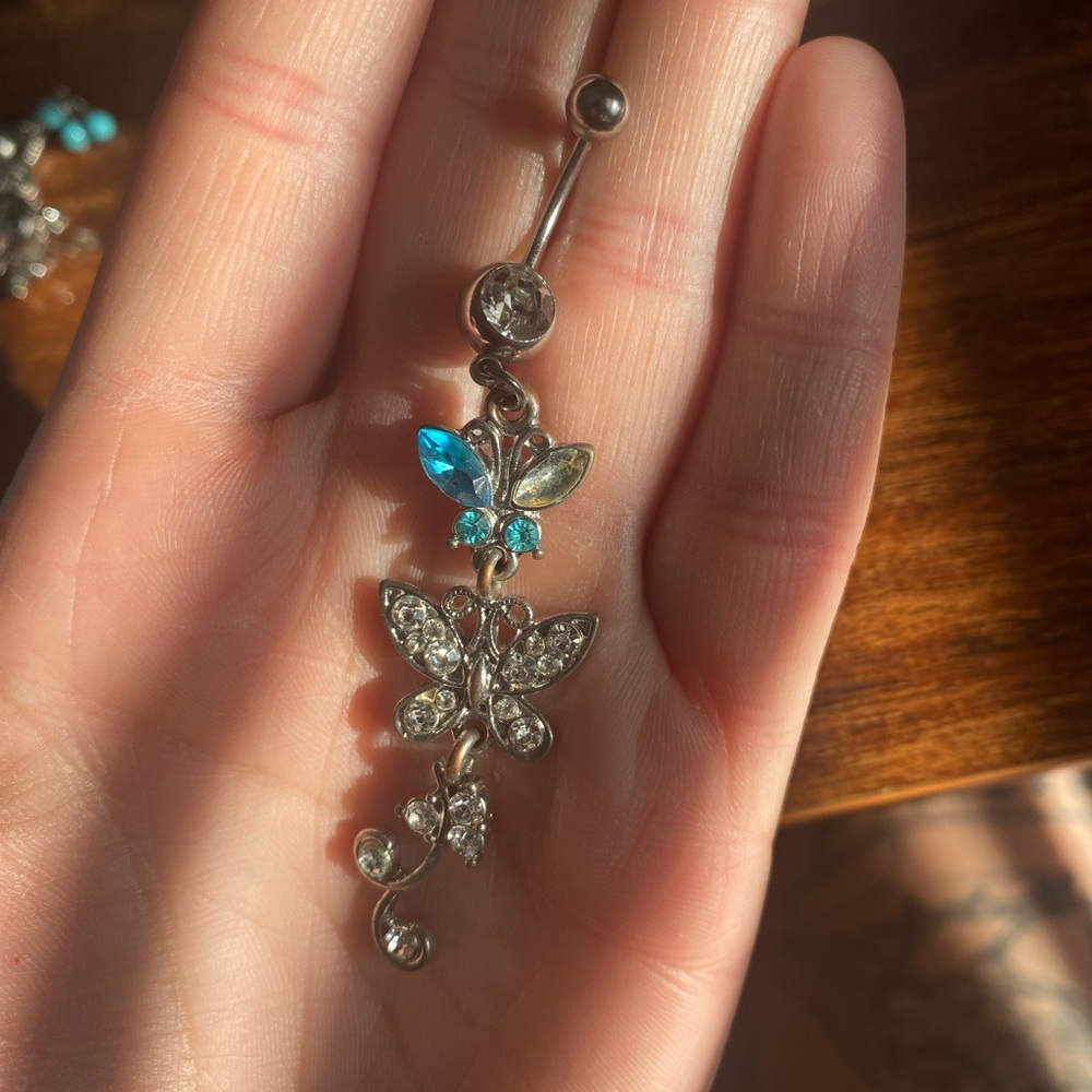 📞LAST CALL📞 Silver Butterfly Chandler Belly Ring